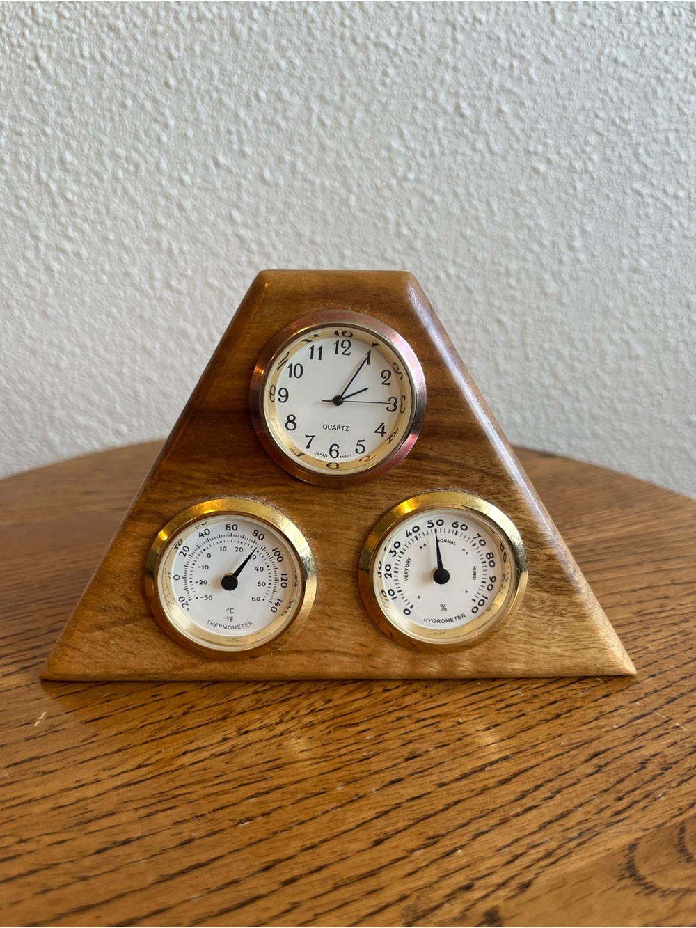 Myrtlewood Trangle Clock